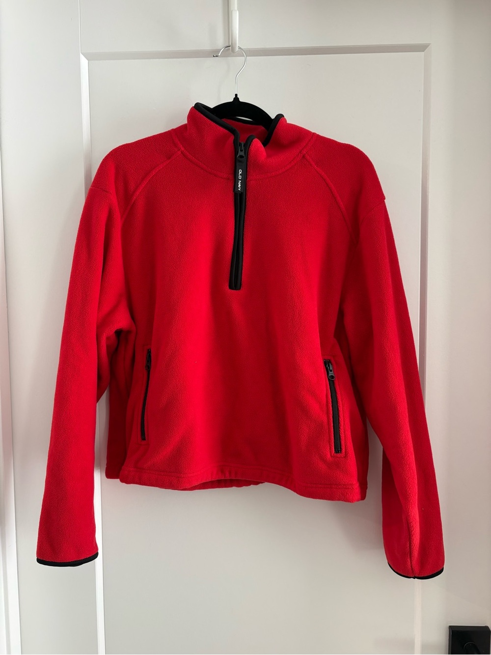 Old Navy Red Quarter-Zip Fleece Pullover